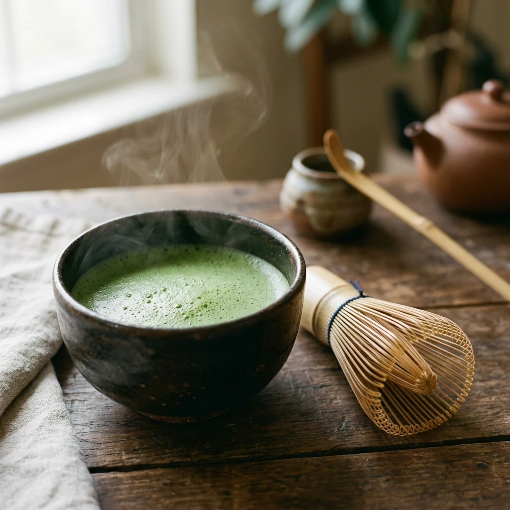 Traditional 100-Prong Bamboo Whisking For Velvety Emerald Microfoam