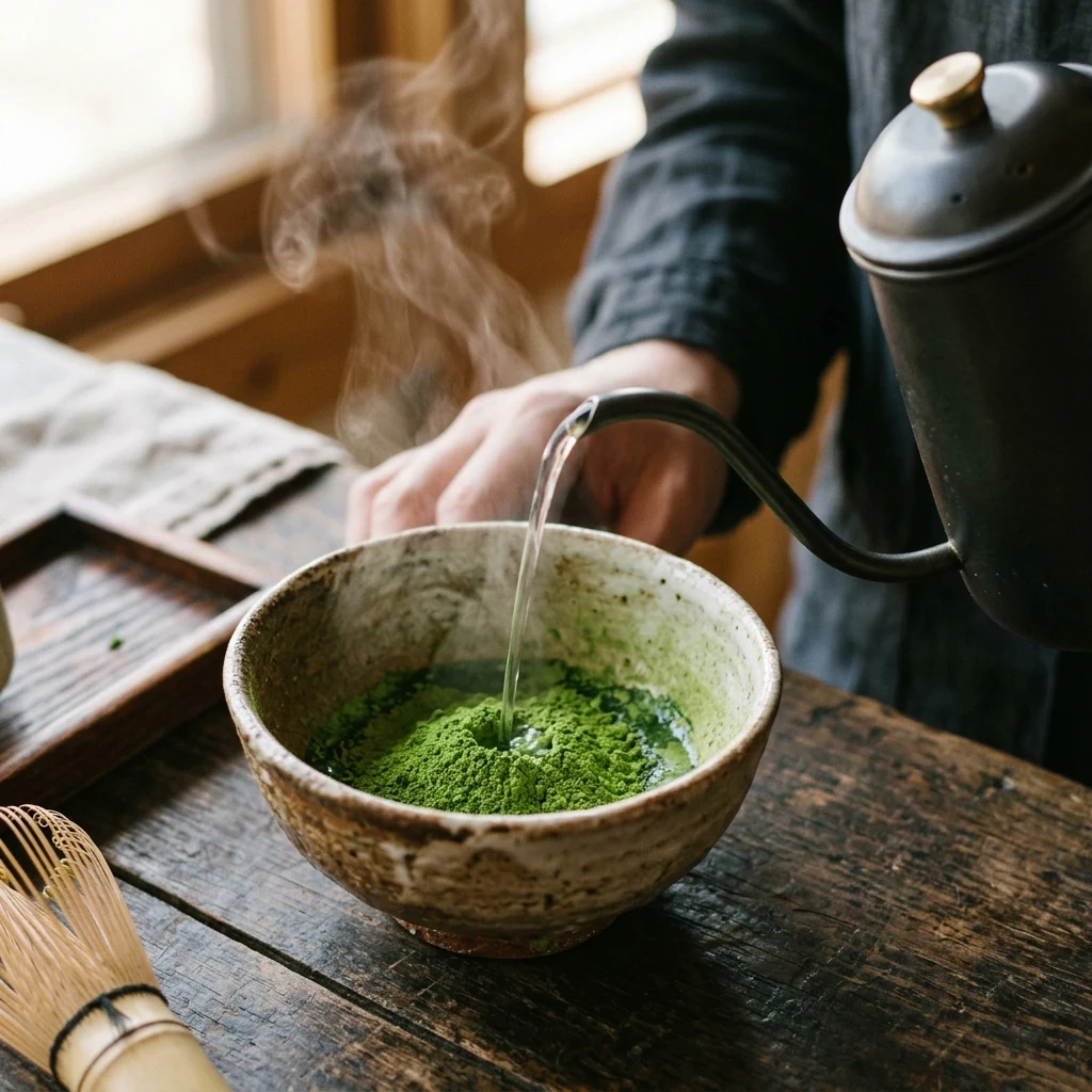 Pour 175°F Hot Filtered Water